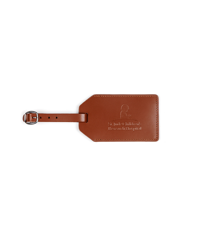 Primary image St. Jude Leather Luggage Tag - Brown